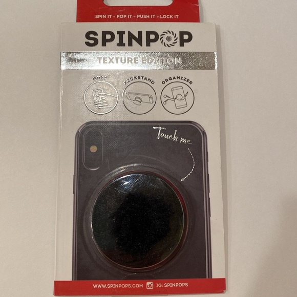 NEW SPIN-POP Fidget Spin Grip-Stand-Cable Org Texture Edition Phone Fuzzy Furry - Picture 6 of 6